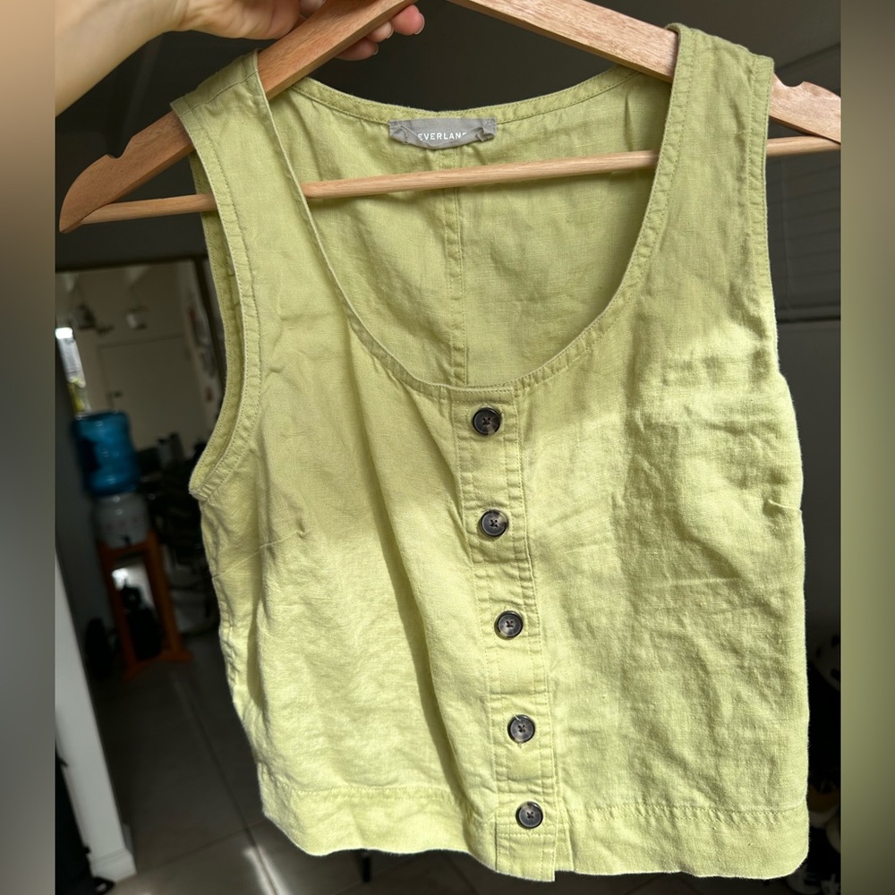 Everlane size 6 green tank top